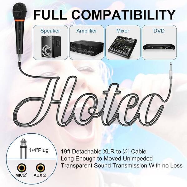 Yichuhaoxi Premium Vocal Dynamic Handheld Microphone with 19ft