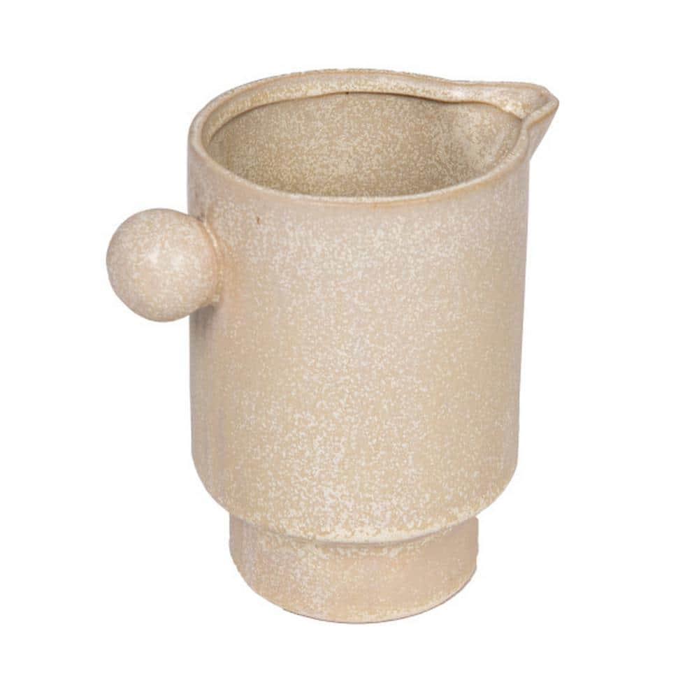 Storied Home 16 fl. oz. Beige Reactive Glaze Stoneware Pitchers EC1440