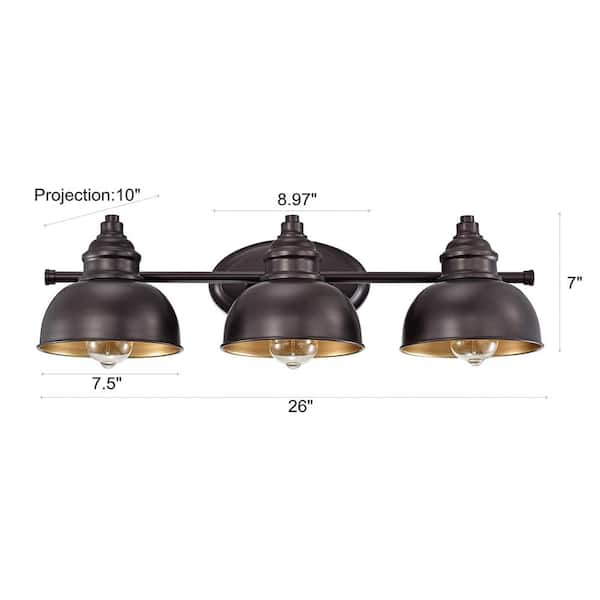 Oil rubbed bronze farmhouse 2024 vanity lights