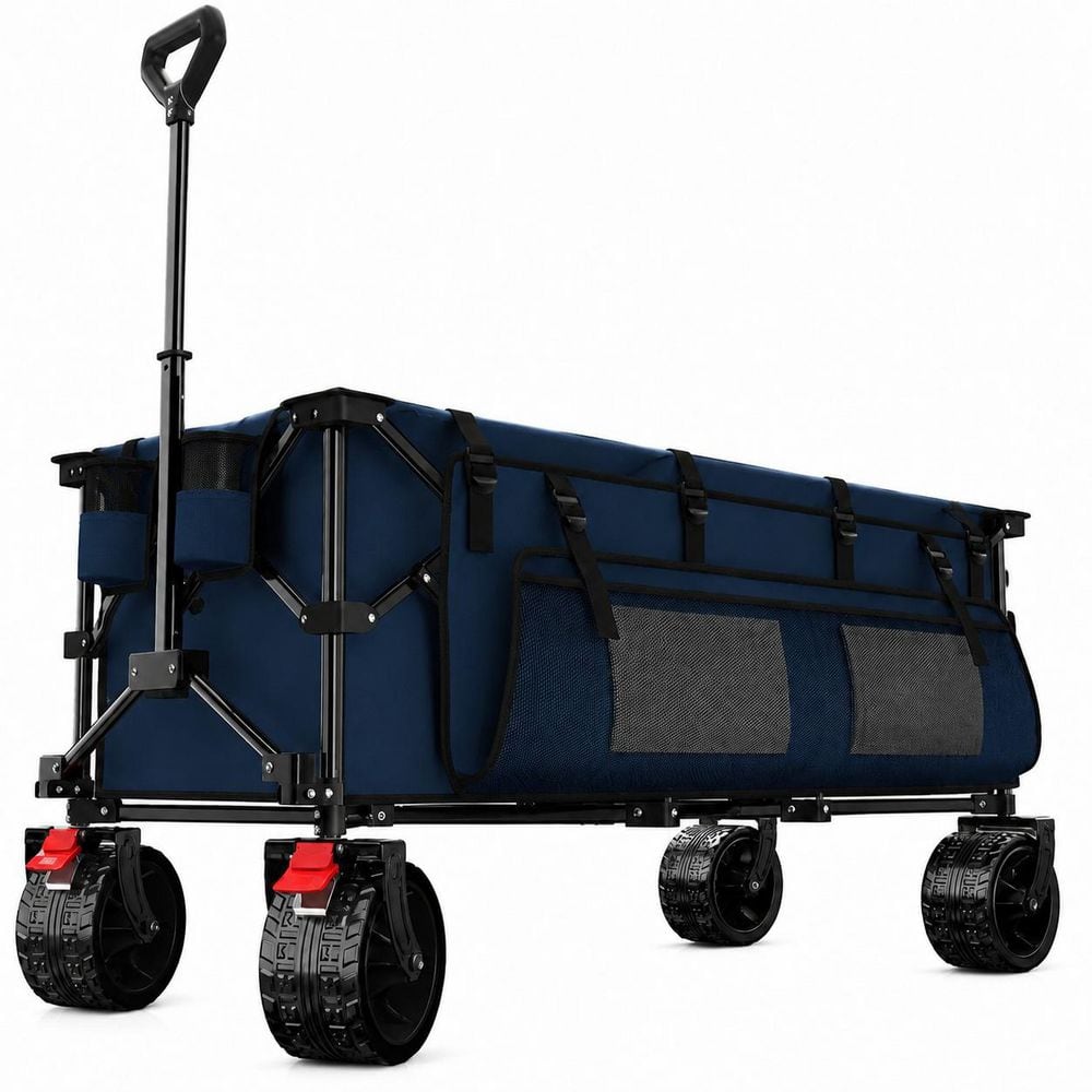 10.36 cu. ft. Oxford Fabric Bin Garden Cart, Collapsible Heavy Duty Utility Wagon with All-Terrain Wheels, Black price history on PriceWatchPro