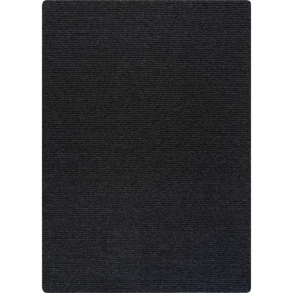 Beverly Rug Oasis Solid Dark Gray 4 ft. x 6 ft. Non-Slip Rubber Back Indoor Area Rug