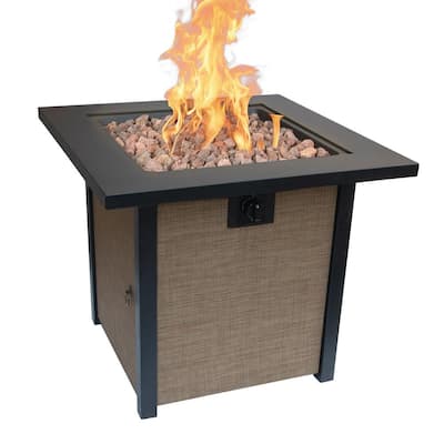 Origin 21 10.8-in W 10000-BTU White Portable Tabletop Composite Propane Gas Fire  Pit in the Gas Fire Pits department at