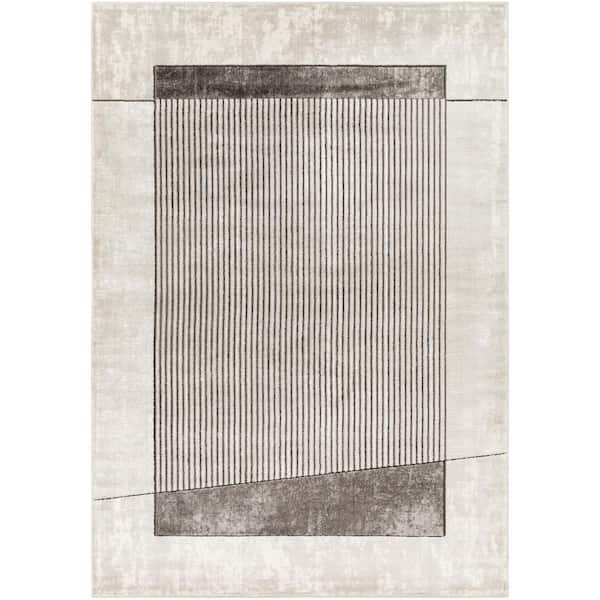 Artistic Weavers Marvel Gray Bordered 5 ft. x 7 ft. Indoor Area Rug