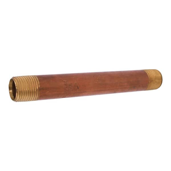 Anderson Metals 1/2 in. MIP x 6 in. Red Brass Nipple