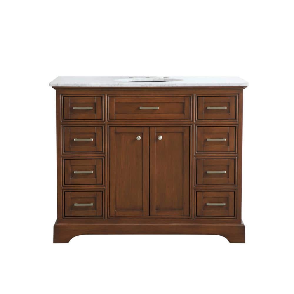 Timeless Home 21.5 in. W x 42 in. D x 35 in. H Single Bathroom Vanity in Te
