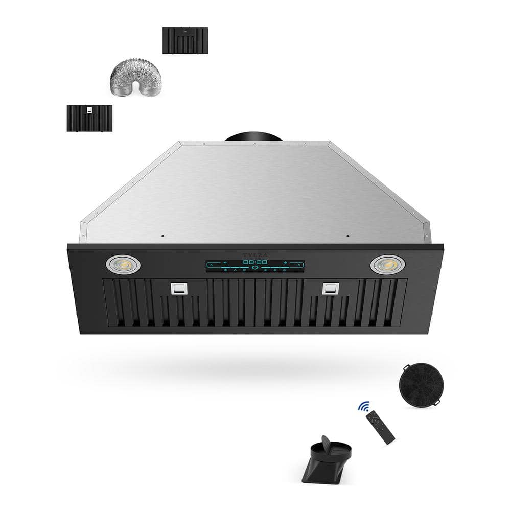 PowerFlow 30" Stainless Steel Convertible Insert Range Hood with LED Lights