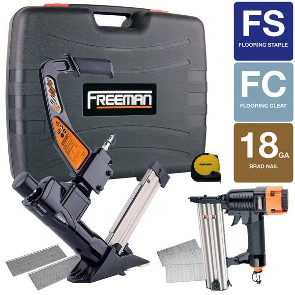 Freeman Reconditioned 16-Gauge 3-in-1 Flooring Nailer and 2 in. 18-Gauge Brad Nailer Combo Kit-DISCONTINUED