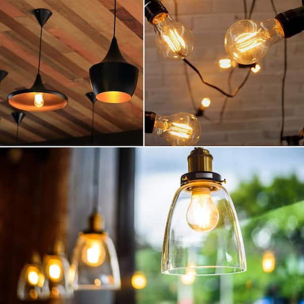 60-Watt Equivalent A19 Dimmable Edison LED Light Bulbs UL Listed 2700K Warm White (4-Pack)
