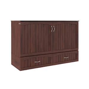 Southampton Murphy Bed Chest Queen Walnut with Charging Station