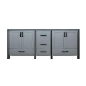 Ziva 80 in W x 22 in D Dark Grey Double Bath Vanity without Top