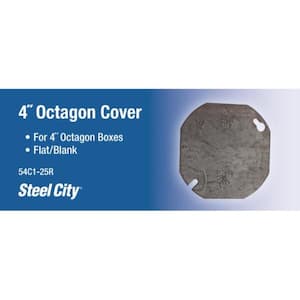 4 in. Square Steel Metallic Box Cover for Double Duplex