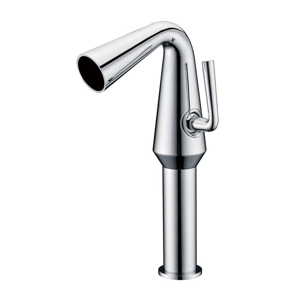 ALFI brand AB1792-PC Polished Chrome Single Hole Tall Cone Waterfall Bathroom Faucet