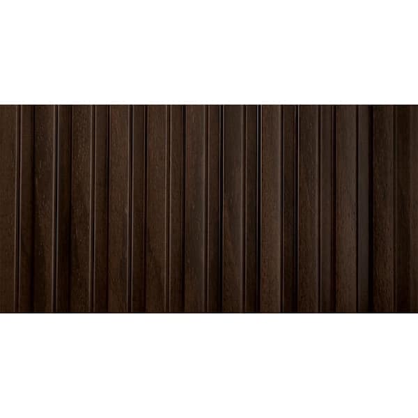 FROM PLAIN TO BEAUTIFUL IN HOURS Medium Slats 1/2 in. x 0.79 ft. x 9.3 ft. Wined Brown Glue-up Decorative Foam Wood Slat Wall (10 Pack)/73.5 sq. ft.