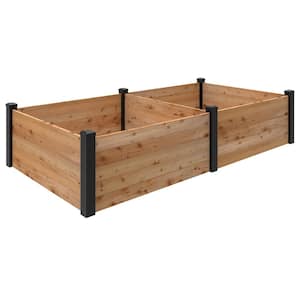 Haven 4 ft. x 8 ft. Natural Cedar Raised Garden Bed (18 in. H)