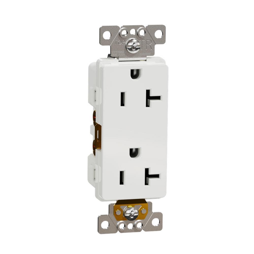 X Series 20 Amp 125V Tamper Resistant Indoor Heavy-Duty Duplex Outlet Decorator Receptacle Back Wire Clamps Matte White price history on PriceWatchPro