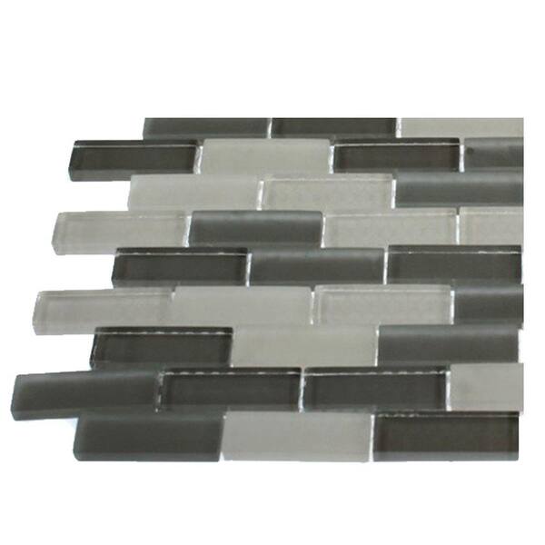 Ivy Hill Tile Contempo Brooklyn Blend Glass Mosaic Floor and Wall Tile - 3 in. x 6 in. x 8 mm Tile Sample