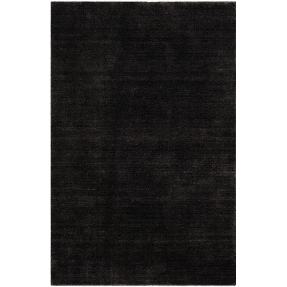 Handmade Black Wool Tufted 4' x 6' Area Rug