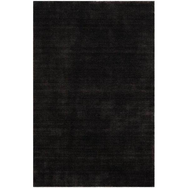 SAFAVIEH Himalaya Black 6 ft. x 9 ft. Striped Solid Color Area Rug