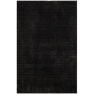 Himalaya Black 8 ft. x 10 ft. Striped Solid Area Rug