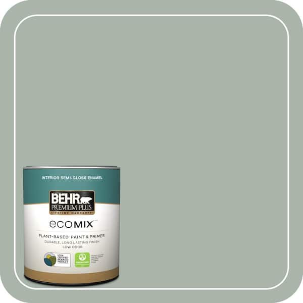 1 qt. #BXC-38 Alpine Air Semi-Gloss Enamel EcoMix Plant-Based Interior Paint & Primer
