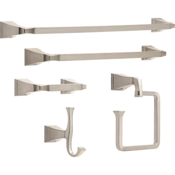 Dryden 5-Piece Bath Hardware Set in Stainless Steel