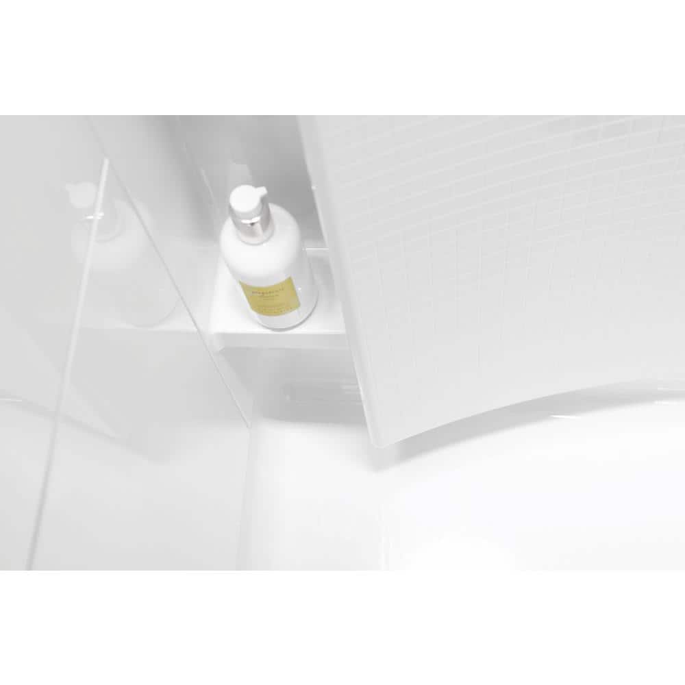 Sterling White Vikrell 60" x 36" Shower Kit with Seat