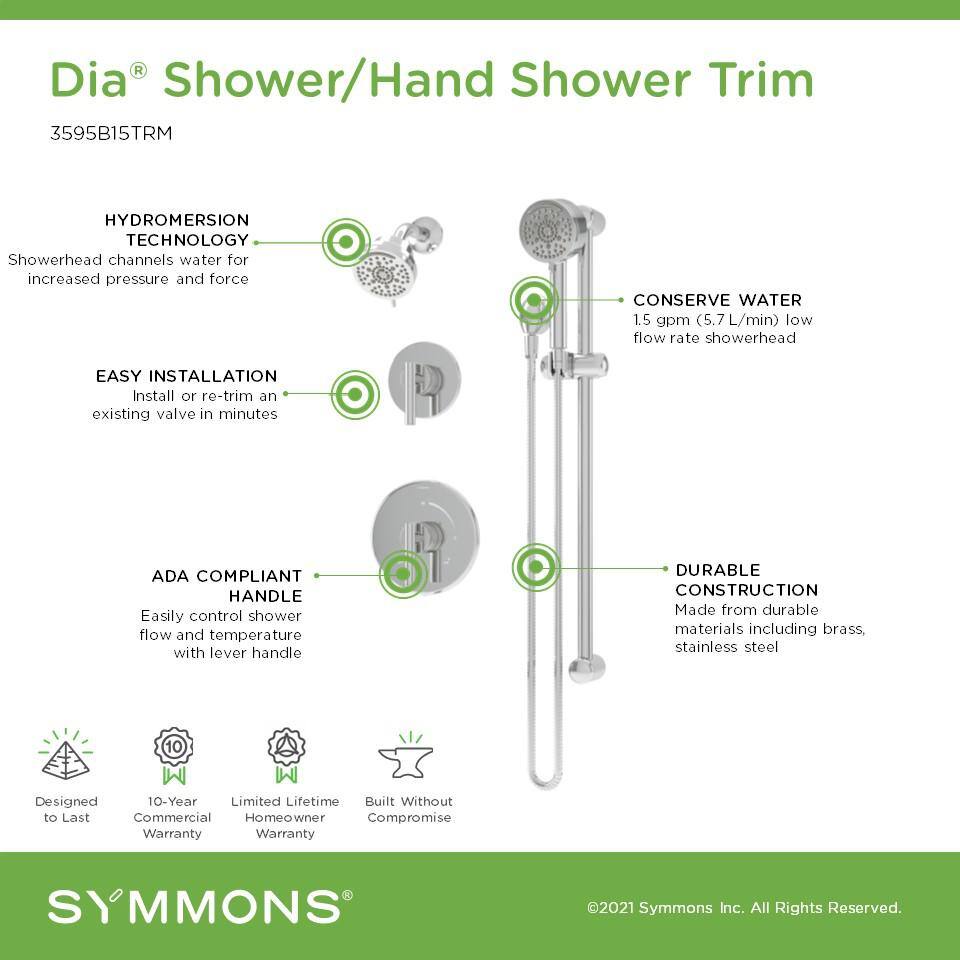 Polished Chrome Adjustable Multi-head Shower System with Handheld Sprayer