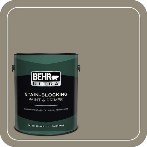 BEHR ULTRA 1 gal. #PPF-43 Shady Oak Semi-Gloss Enamel Exterior Paint & Primer
