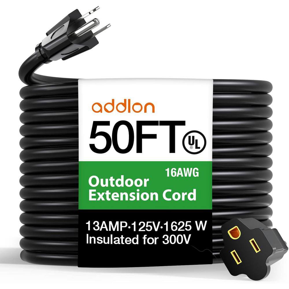 50 ft. 16/3 Heavy Duty Outdoor Extension Cord with Flexible Long Wires, Black (1-Pack) price history on PriceWatchPro