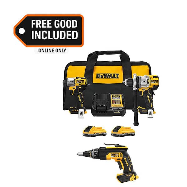 20-Volt MAX Lithium-Ion Cordless 2-Tool Combo Kit and Brushless Screw Gun with (2) 4.0 Ah Batteries, Charger and Kit Bag