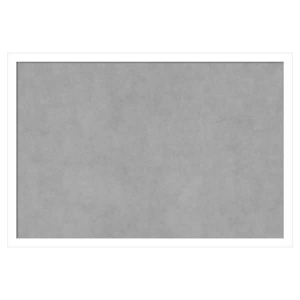 Amanti Art Svelte White 25 in. x 17 in Framed Magnetic Board
