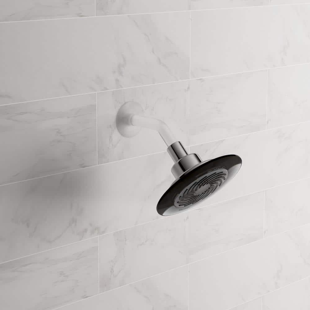 Smokey Gray Chrome Multi-Head Wall Mounted Showerhead