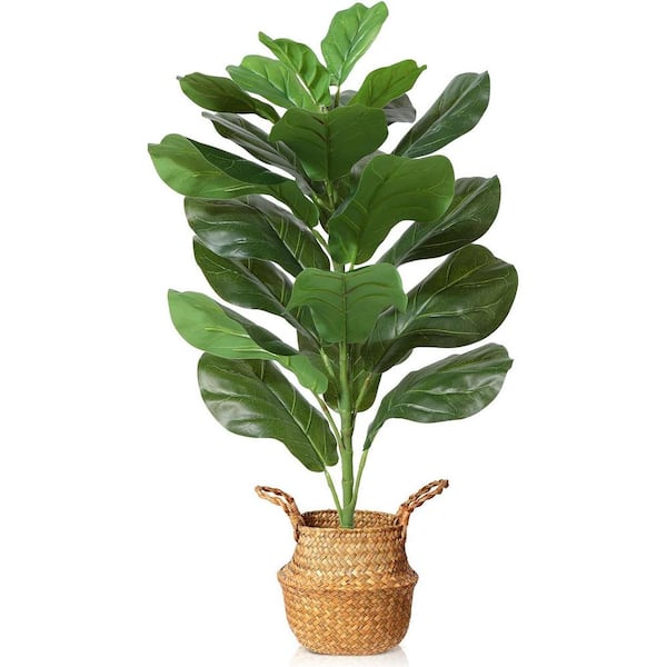 Cubilan 30 in. Green Artificial Fiddle Leaf Fig Tree