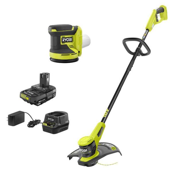 RYOBI ONE+ 18V 13 in. Cordless Battery String Trimmerwith 2.0 Ah