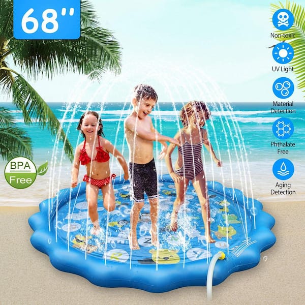 Sprinkler amp; Splash Pad Play Mat Foldable Portable Outdoor Sprinkler Pad Water Toys