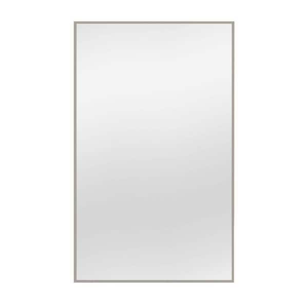 Unbranded 31 in. W x 51 in. H Rectangular Aluminum Framed Wall Mount Modern Decorative Bathroom Vanity Mirror Silver