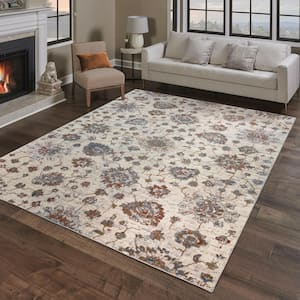 Barga Parke Ivory 5 ft. x 7 ft. Abstract Indoor Area Rug