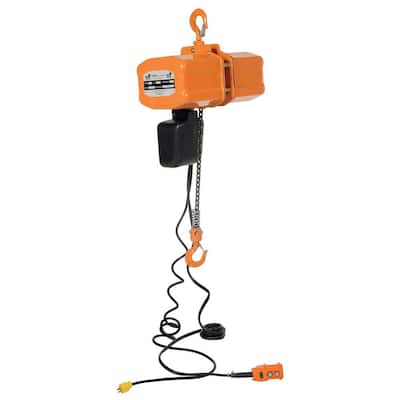 2000 lbs. Capacity 1-Phase Economy Chain Hoist with Container