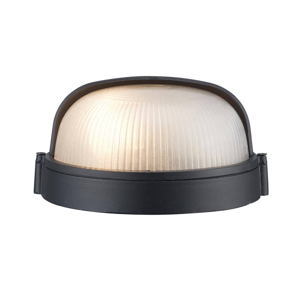 Mesa II Black Frosted Glass Wall Mount Light