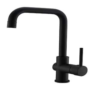 Single Handle Bar Faucet Deckplate Not Included in Matte Black