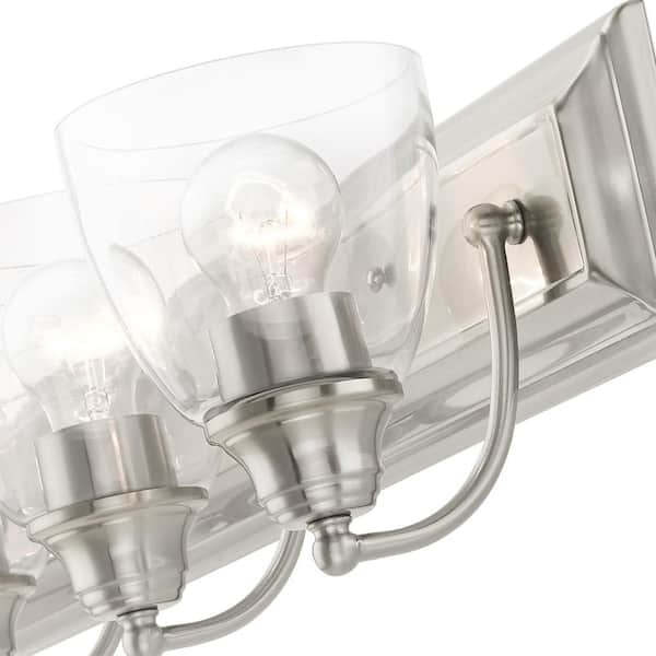 6 bulb vanity on sale light brushed nickel