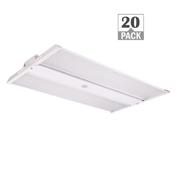 20-Pack 2 ft. 400-Watt Equivalent Thin Profile LED Dimmable White High Bay Light 4000K 5000K 31,500LM Workshop Garage