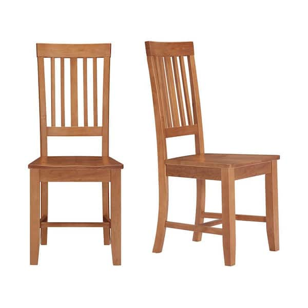 honey colored dining chairs