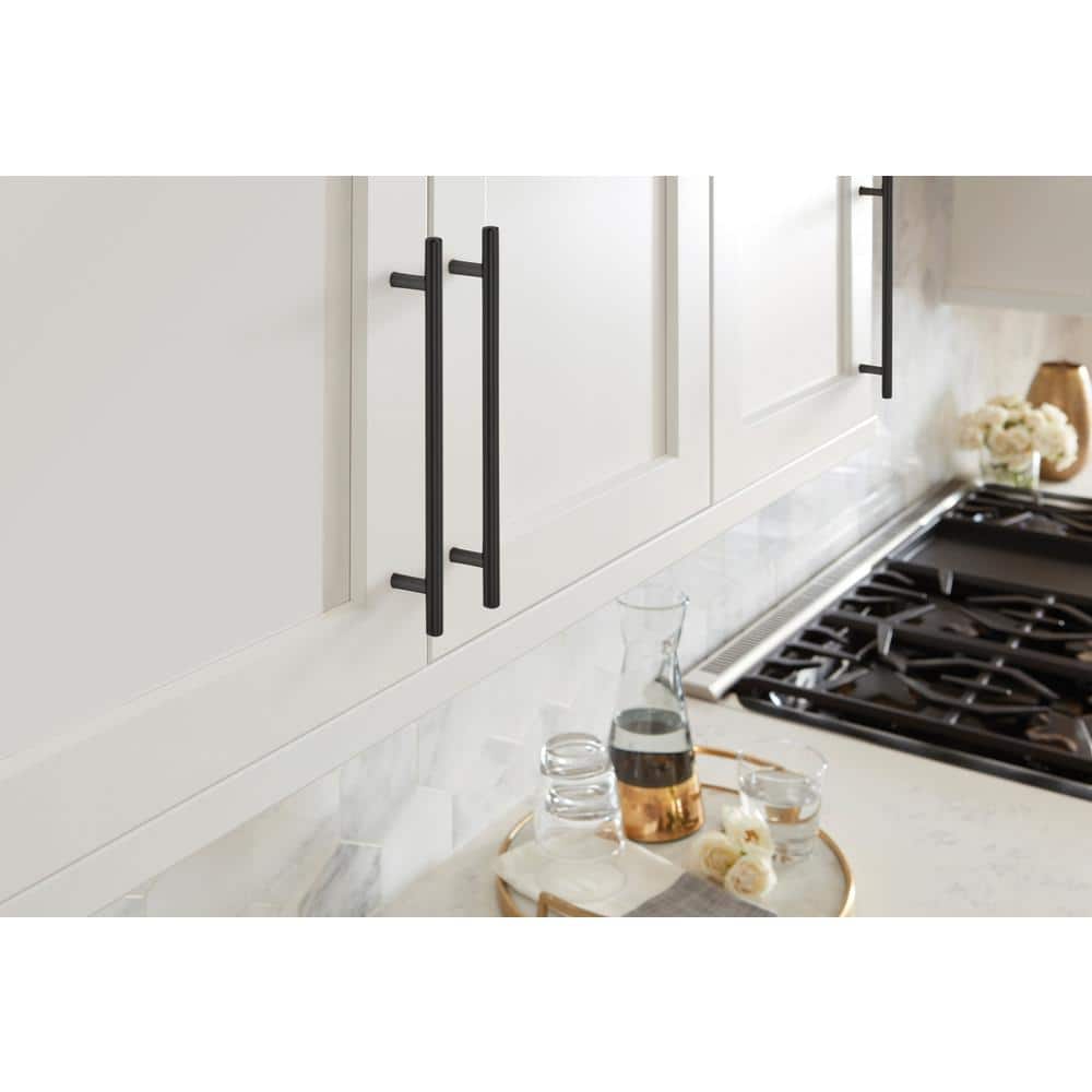 Matte Black Steel 8-13/16" Bar Cabinet Pull