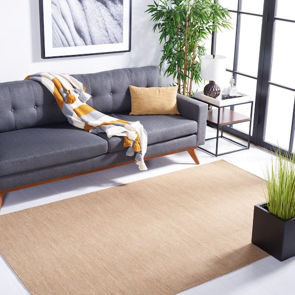 Kilim Beige 8 ft. x 10 ft. Solid Color Area Rug