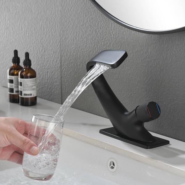 A modern faucet, a cold/hot water mixer tap, for bathroom and