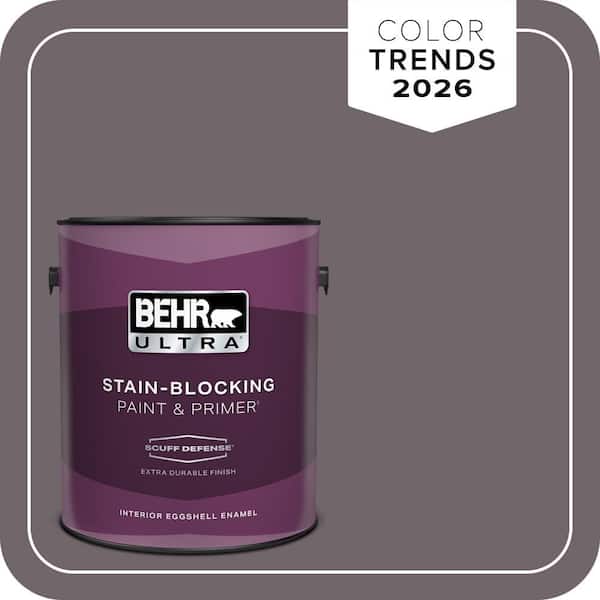 BEHR ULTRA 1 gal. #N570-5 Curtain Call Extra Durable Eggshell Enamel Interior Paint & Primer