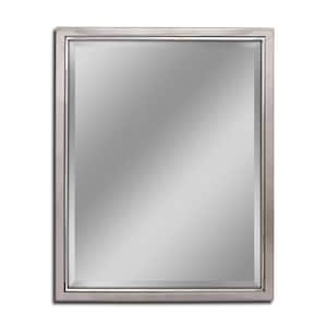 Deco Mirror 30 In W X 40 H Framed, Metal Framed Wall Mirror Polished Chrome