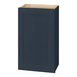 Avondale 18 in. W x 12 in. D x 30 in. H Ready to Assemble Plywood Shaker Wall Kitchen Cabinet in Ink Blue