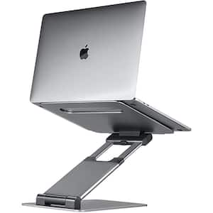 UPRYZE 10.55 in. H W Space Grey Aluminum Ergonomic Laptop Stand for Desk Adjustable Height 20" Portable/Fits All Laptops